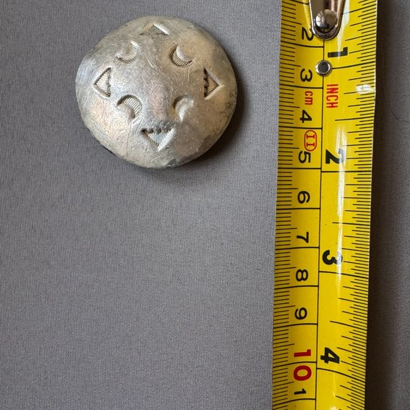 Sterling silver, handcrafted, Concho belt buckle and  8 adornments. - Picture 8 of 9